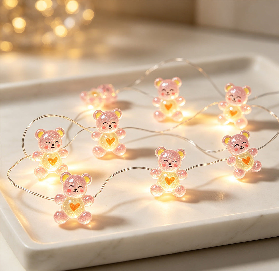 Cozy Winter Bedroom Decor with Cute Animal Fairy Lights
