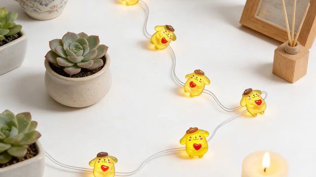 Fairy lights along headboard for cozy bedroom decor, flexible copper wire.