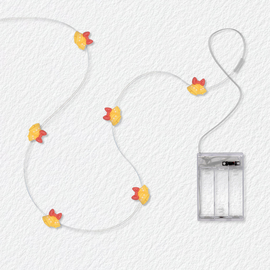 Christmas Bell fairy lights with 3AA battery pack option