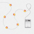 Christmas Bell fairy lights with 3AA battery pack option