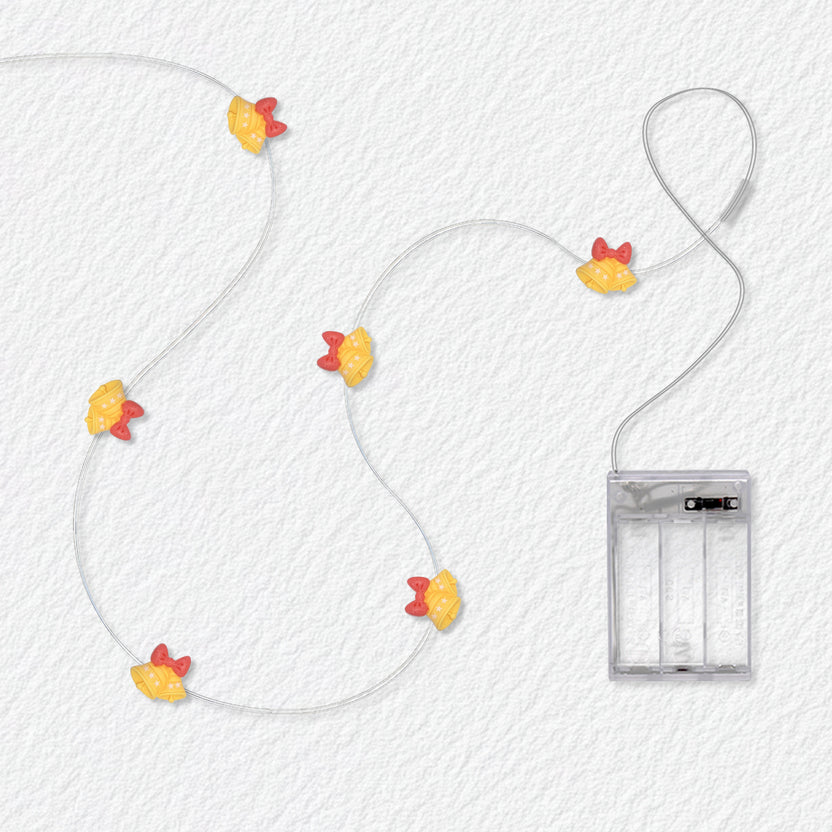 Christmas Bell fairy lights with 3AA battery pack option