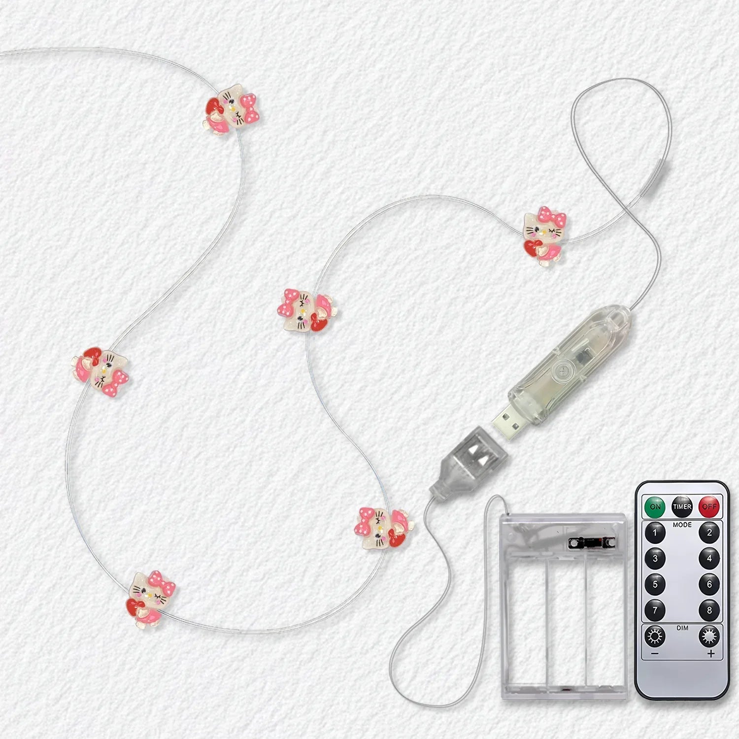 Heart Bow Tie Cat Fairy Lights - Jcfyoo Lights