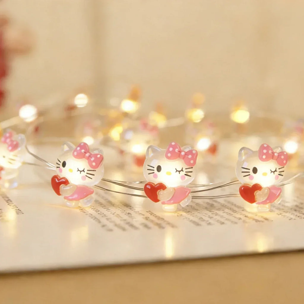Heart Bow Tie Cat Fairy Lights - Jcfyoo Lights