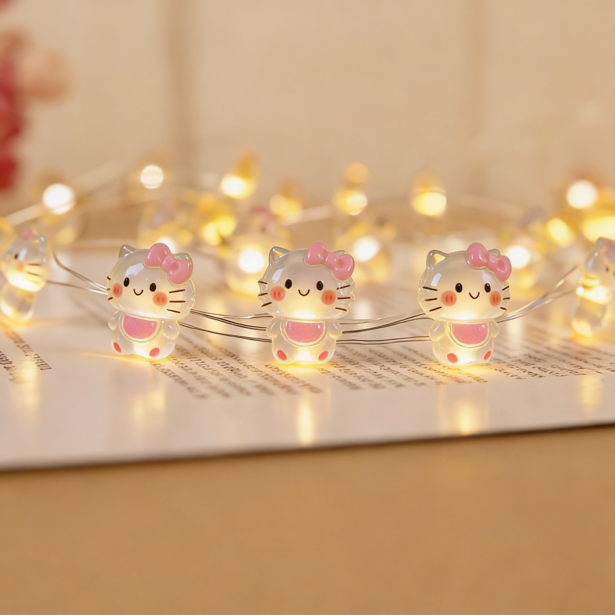Sleepy Kitten Fairy Lights 10FT 30LED battery operated fairy lights