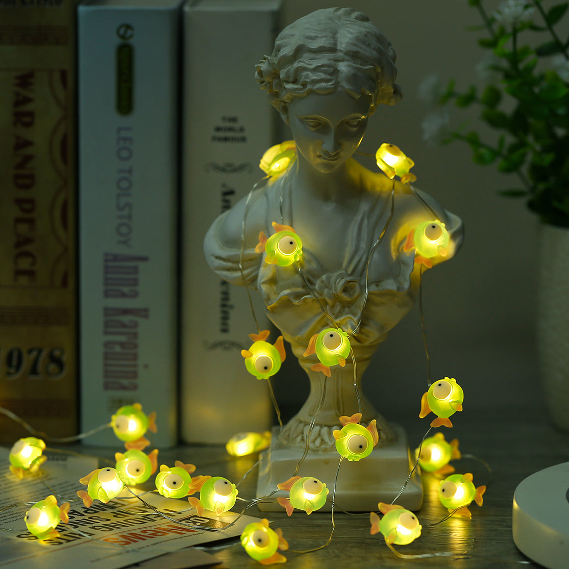 Green Fish Fairy Lights for bedroom