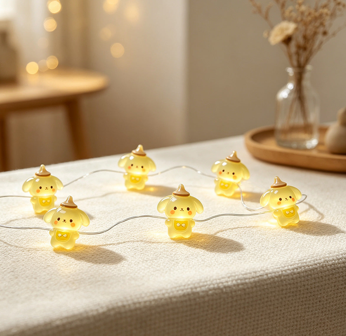 Pompom Pudding Dog Fairy Lights