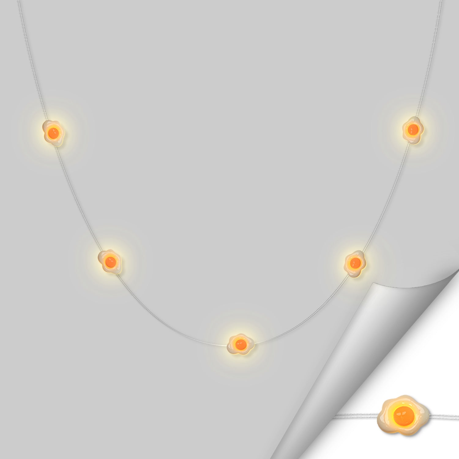 Fried Egg fairy lights 10FT 30LED battery operated fairy lights