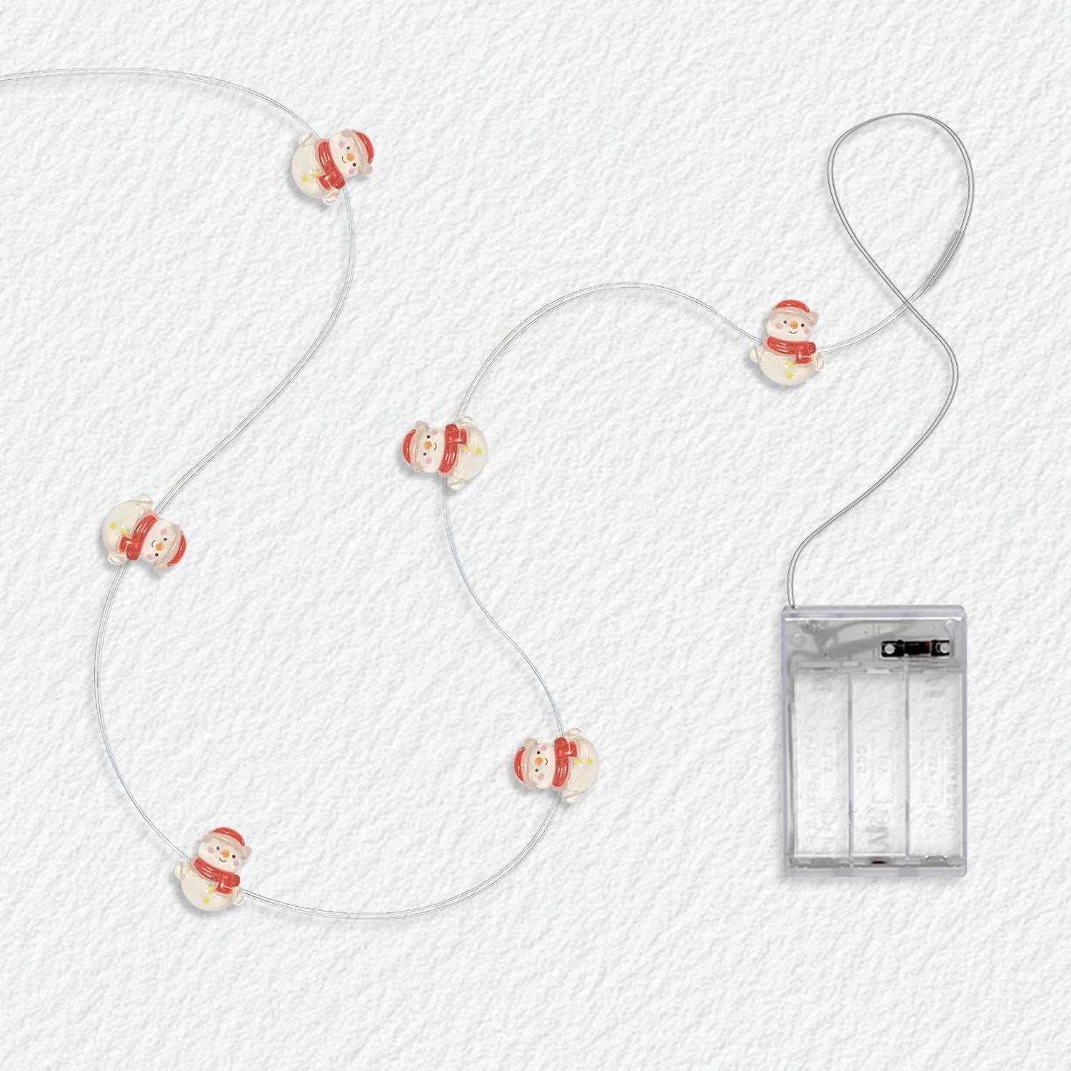 Red Scarf Snowman Fairy Lights - Jcfyoo Lights