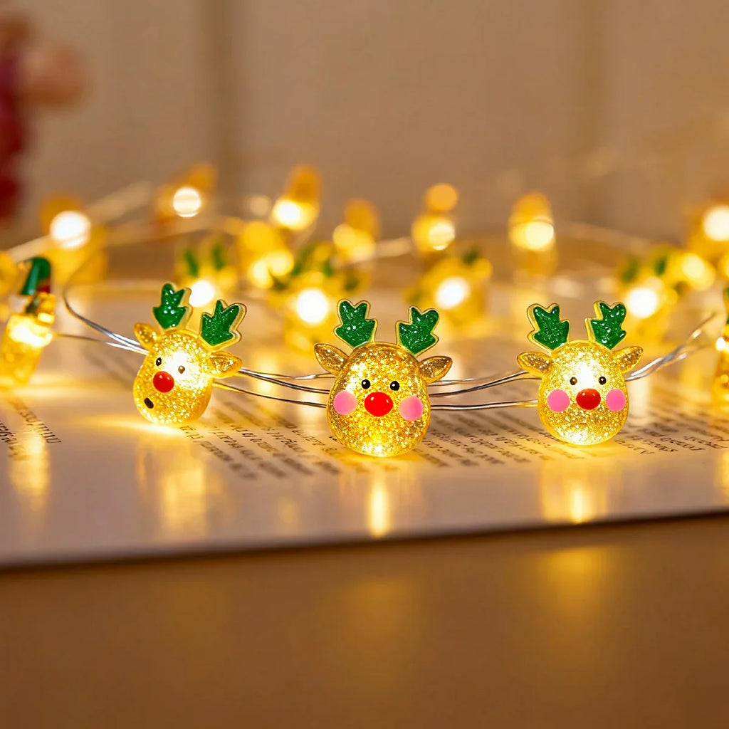 Cute Reindeer Fairy Lights - Jcfyoo Lights