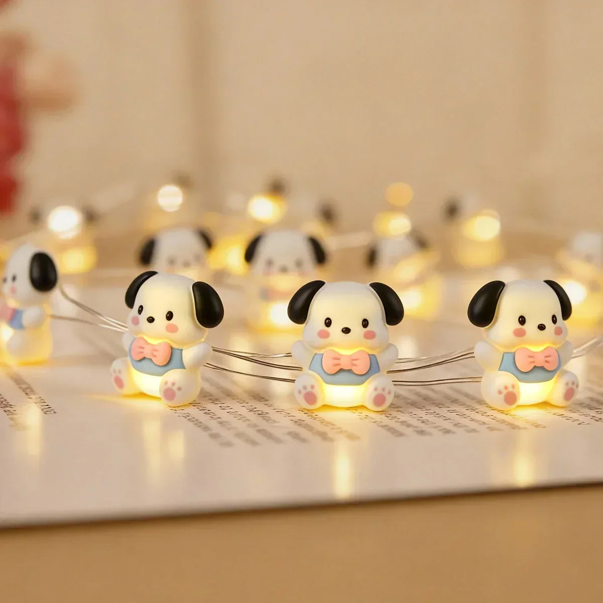 Bow Tie Dog Fairy Lights - Jcfyoo Lights