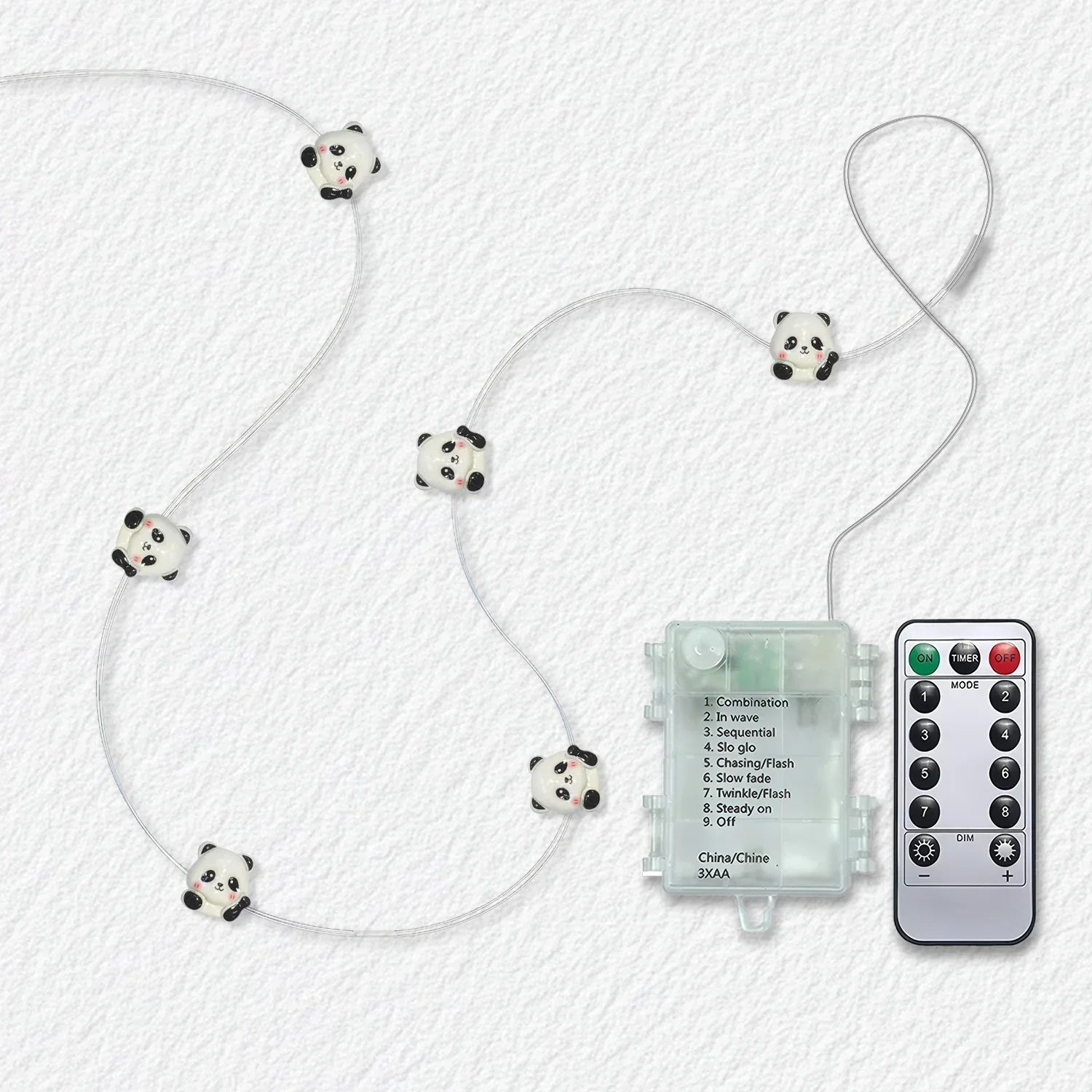 Waving Panda Fairy Lights - Jcfyoo Lights