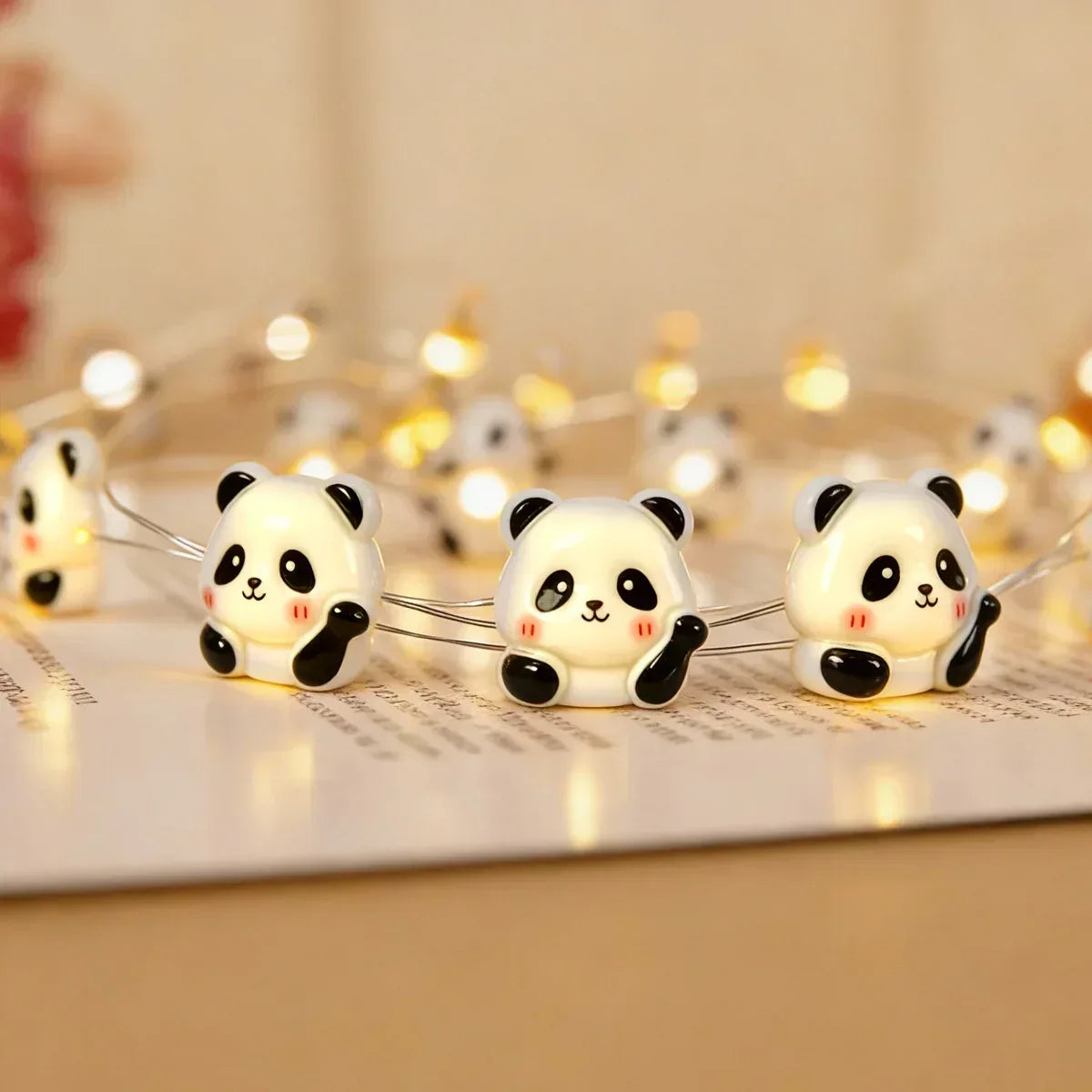 Waving Panda Fairy Lights - Jcfyoo Lights
