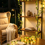 Monstera Leaf String Lights, 33 ft 100 Warm White LEDs