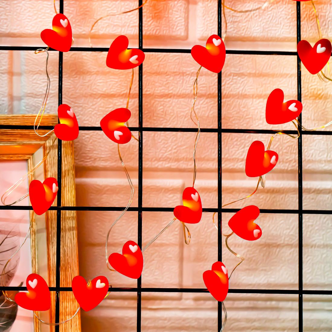 Red Heart Fairy Lights 10ft 30 LED