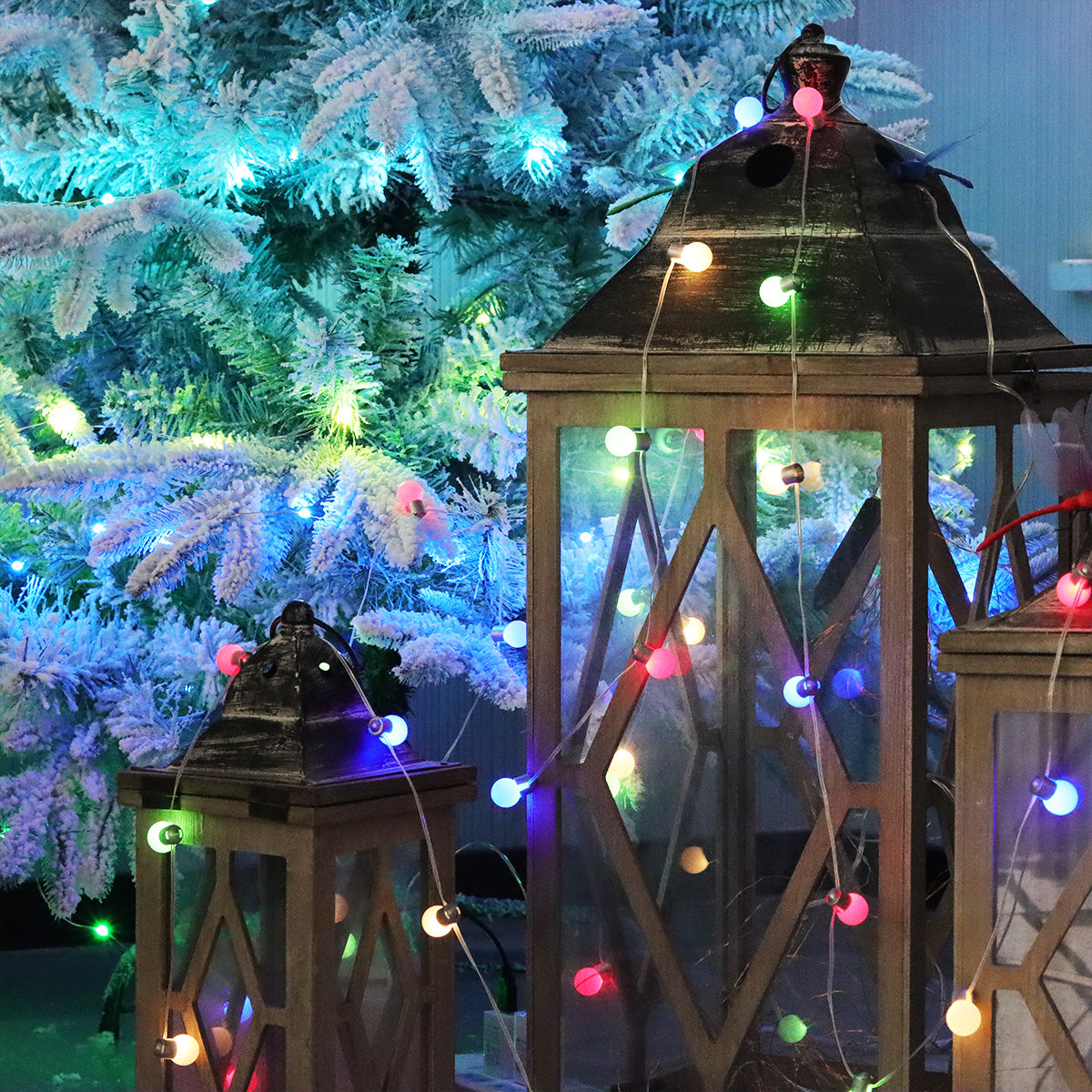 33ft Bulb String Lights, 66 Warm White LEDs