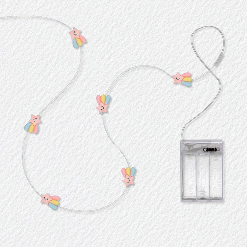 Rainbow Star fairy lights with 3AA battery pack option