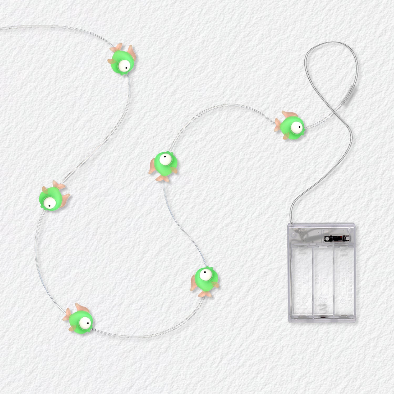 Green Fish Fairy Lights with 3AA battery pack option