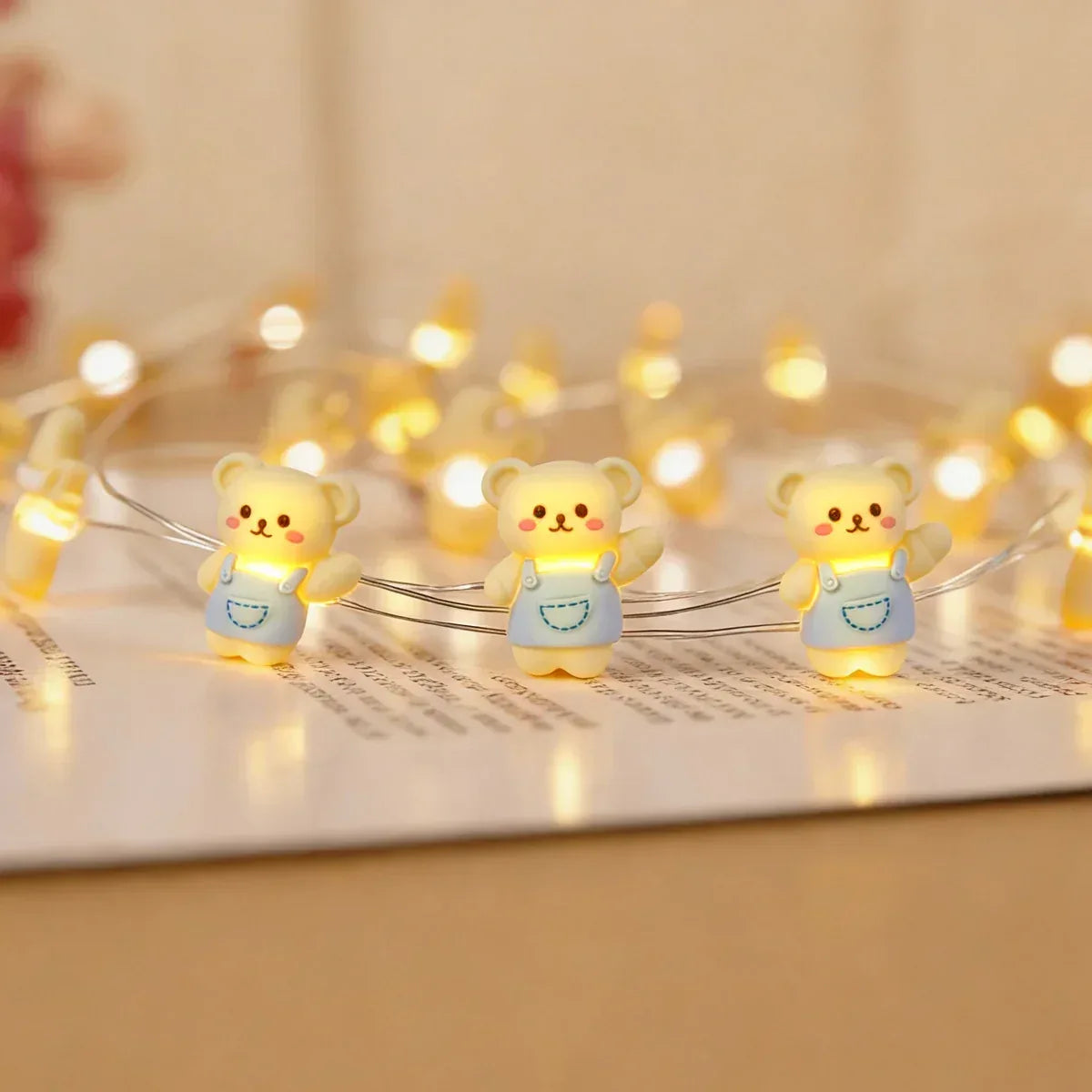 Blue Dress Bear Fairy Lights - Jcfyoo Lights