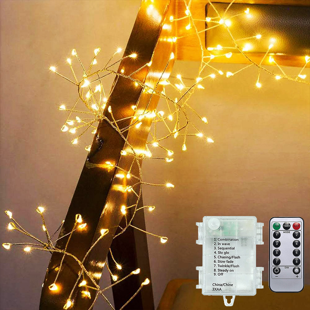 Silver Wire Firecracker Fairy Lights