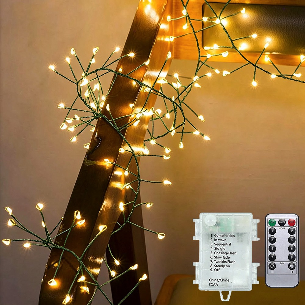 Green Wire Firecracker Fairy Lights