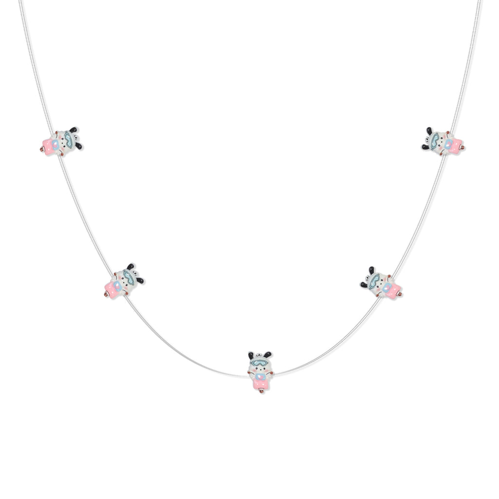 Close-up of Bicycle Riding Dog LED decorations on flexible copper wire