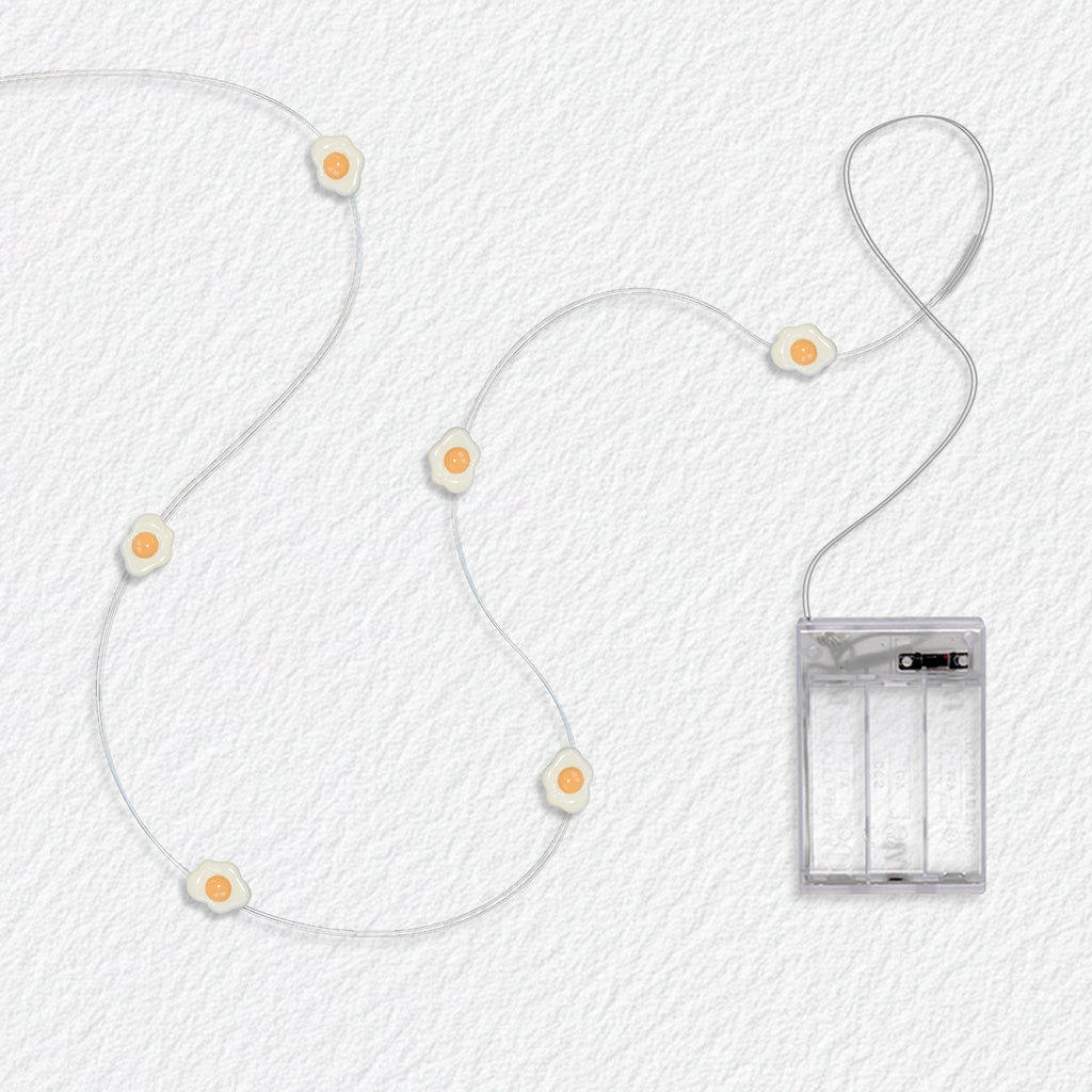 Fried Egg fairy lights with 3AA battery pack option