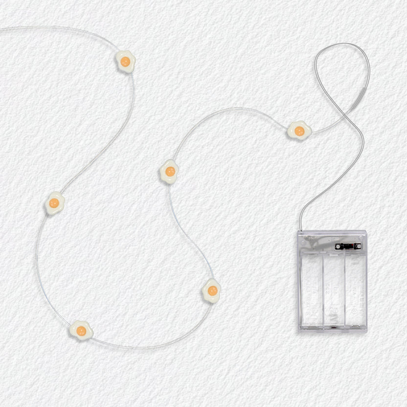 Fried Egg fairy lights with 3AA battery pack option