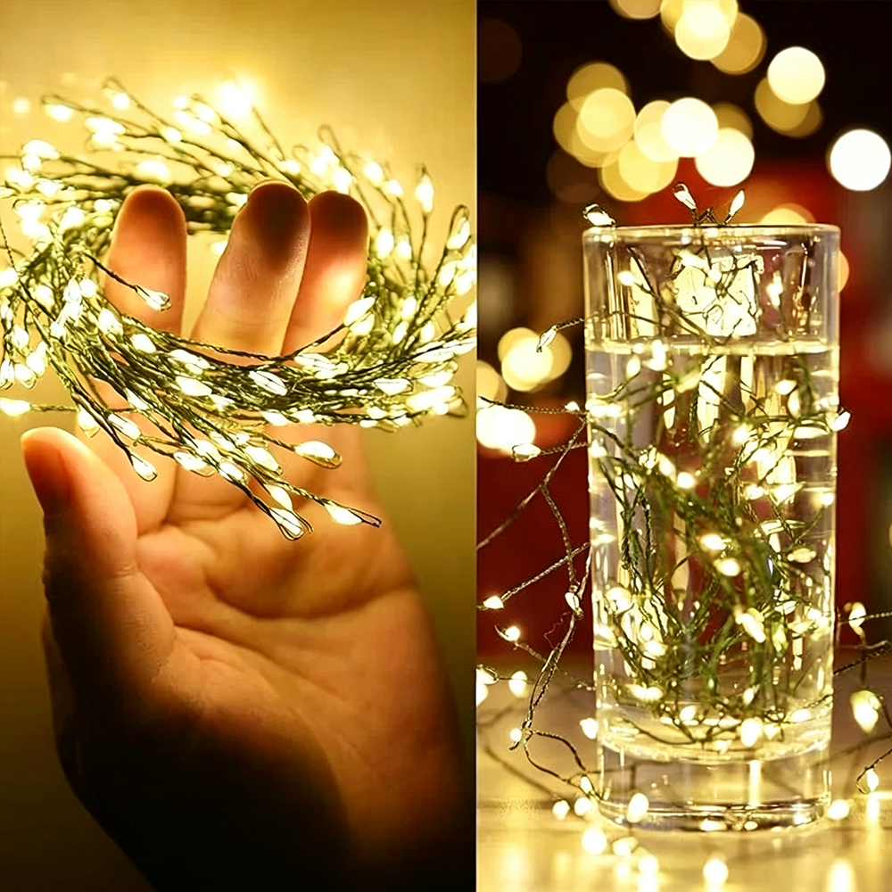 Green Wire Firecracker Fairy Lights