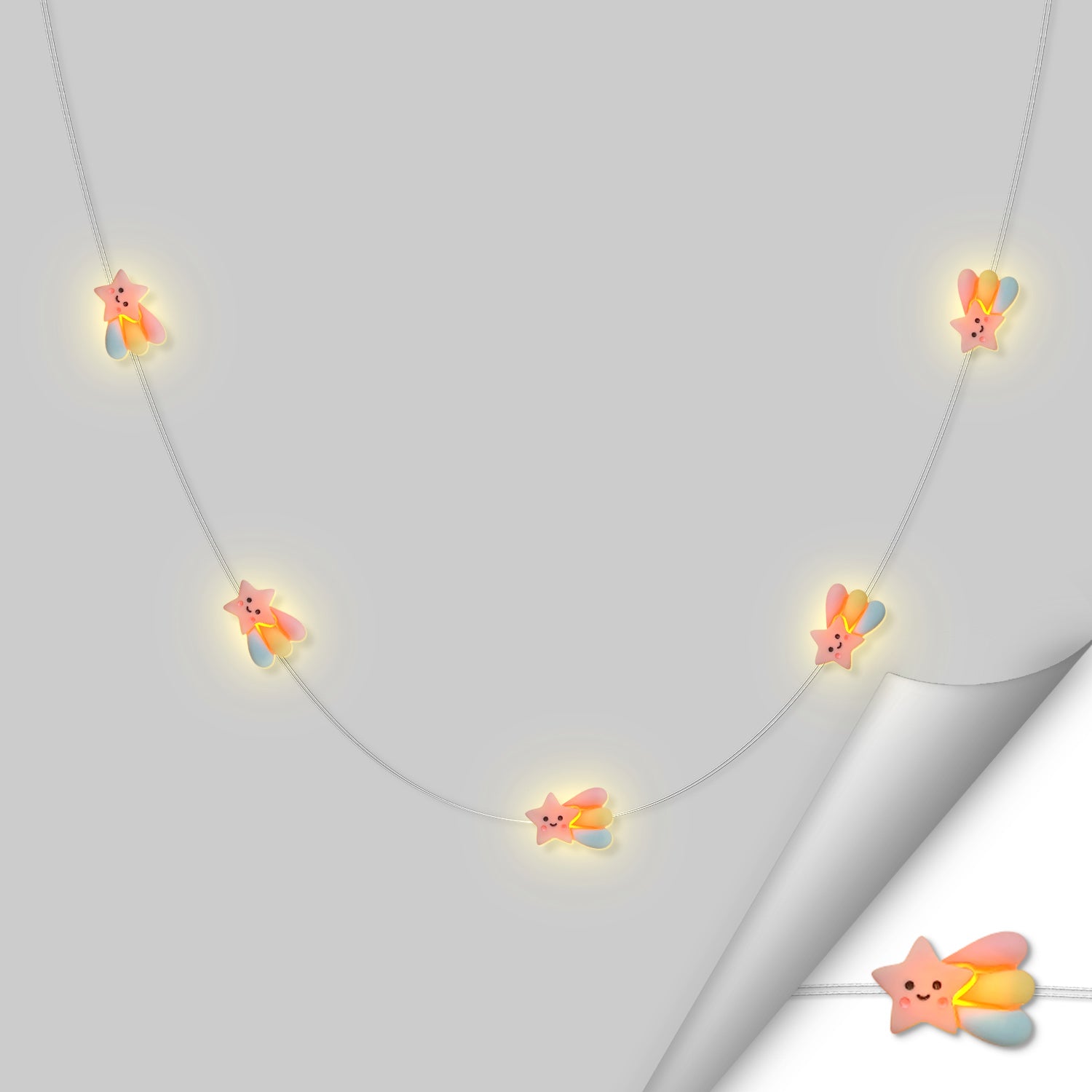 Rainbow Star fairy lights 10FT 30LED battery operated fairy lights