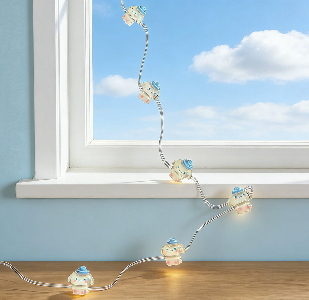 Blue Hat Puppy Fairy Lights
