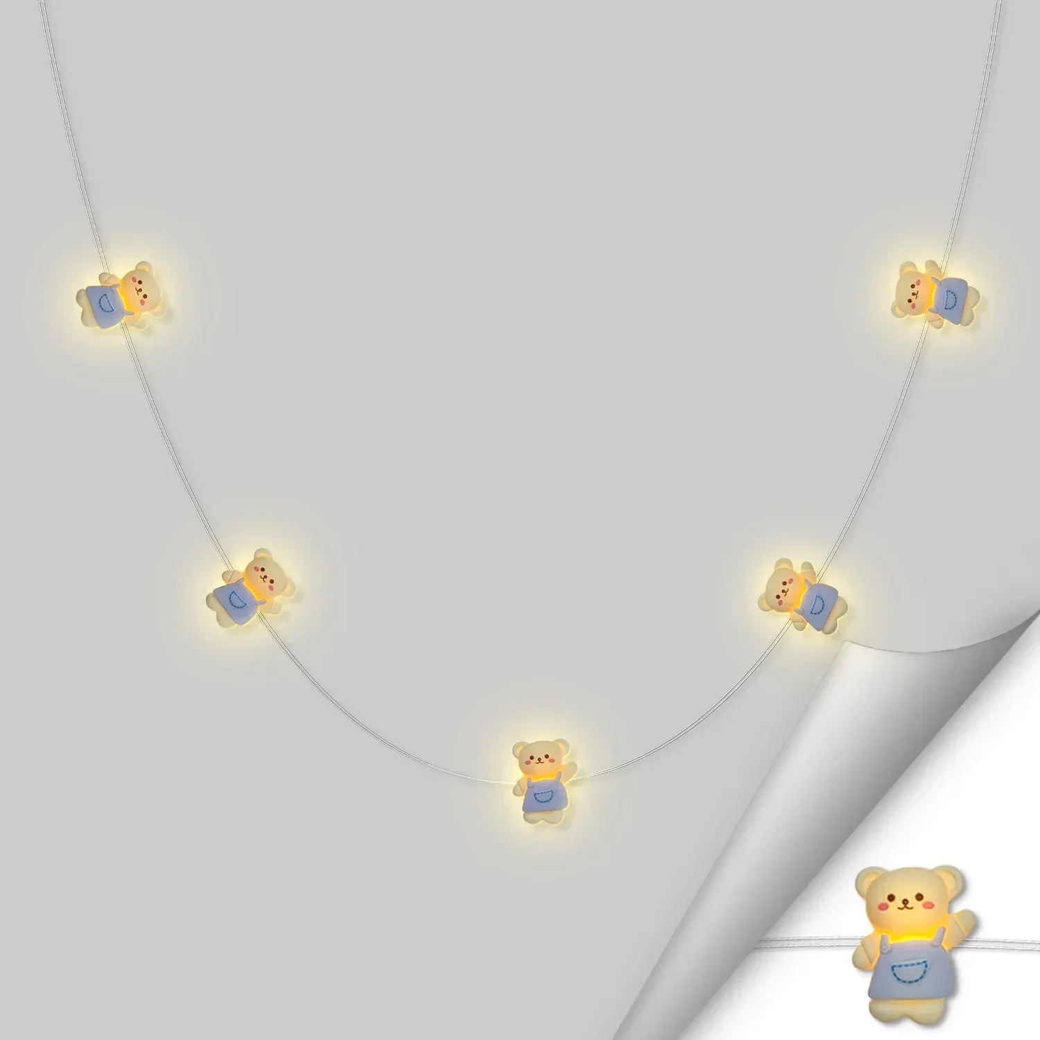 Blue Dress Bear Fairy Lights - Jcfyoo Lights