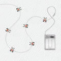 Panda Holding Apple Fairy Lights - Jcfyoo Lights