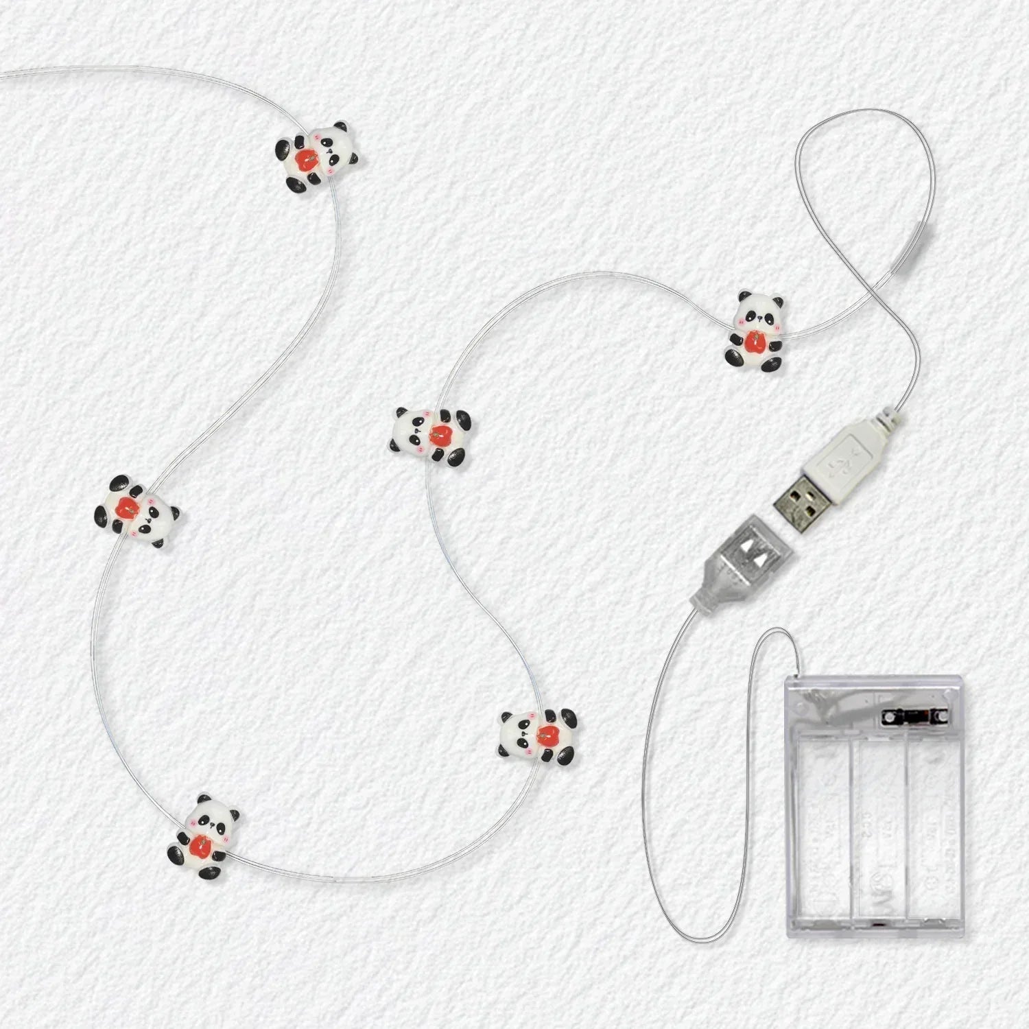 Panda Holding Apple Fairy Lights - Jcfyoo Lights