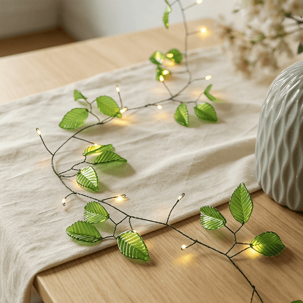 Green Leaf Firecracker Fairy Lights