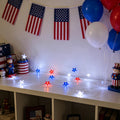 Patriotic Red White Blue Star Fairy Lights 10ft 30 LED