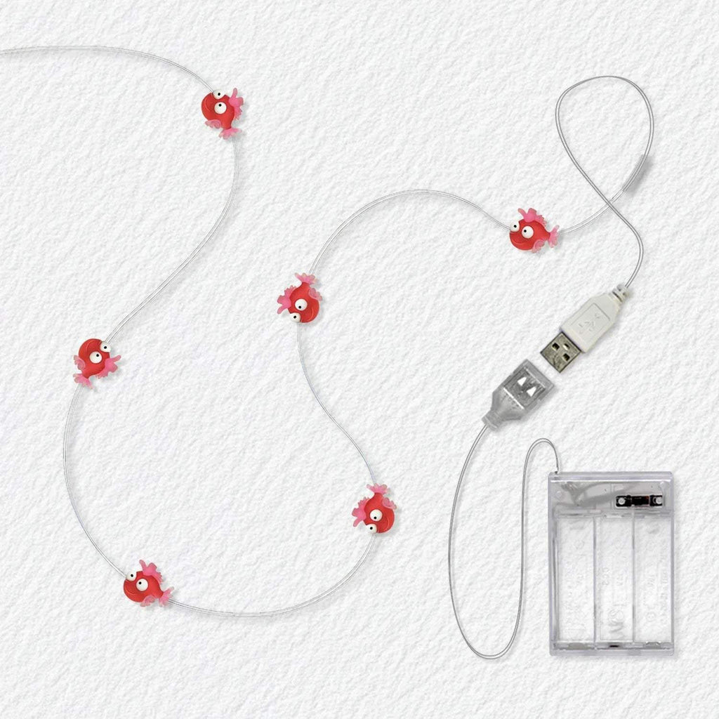Red Fish Fairy Lights - Battery Powered - Jcfyoo Lights
