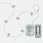 Reindeer Fairy Lights 10ft 30 LED - Battery Operated String Lights
