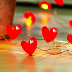Red Heart Fairy Lights 10ft 30 LED