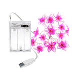 Pink Flower Fairy Lights - Battery Powered & Usb Powered- Jcfyoo Lights