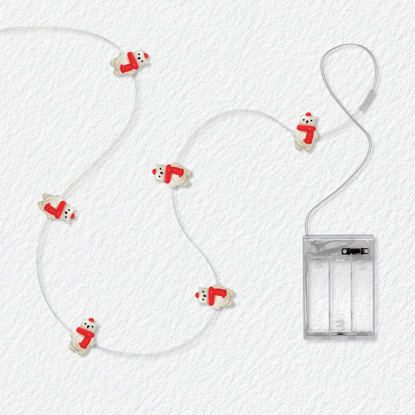 Scarf Bear Fairy Lights - Battery Powered - Jcfyoo Lights
