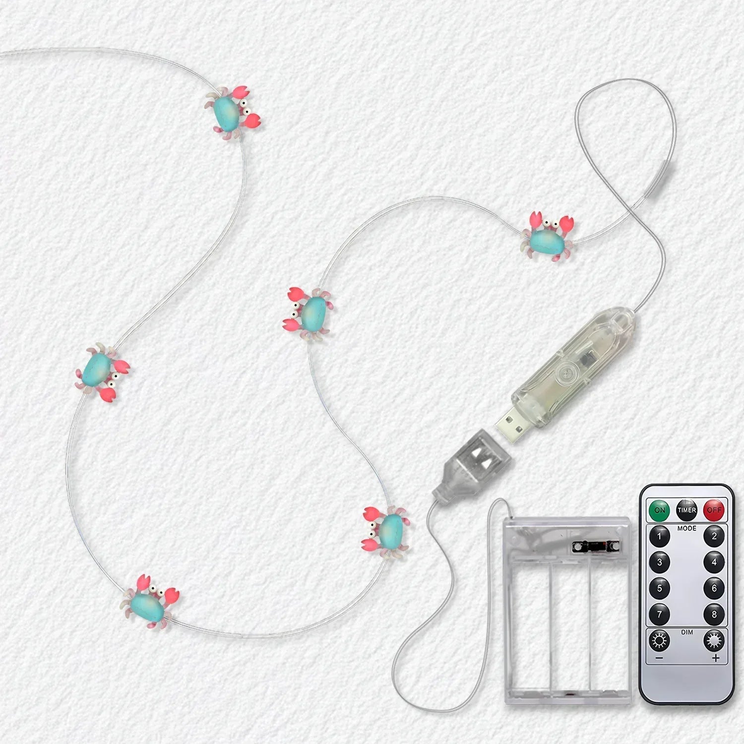 Crab Fairy Lights - Battery Powered - Jcfyoo Lights