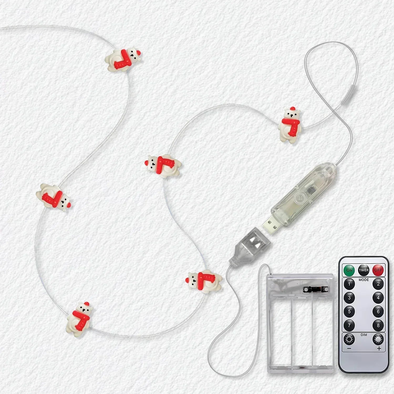 Scarf Bear Fairy Lights - Battery Powered - Jcfyoo Lights