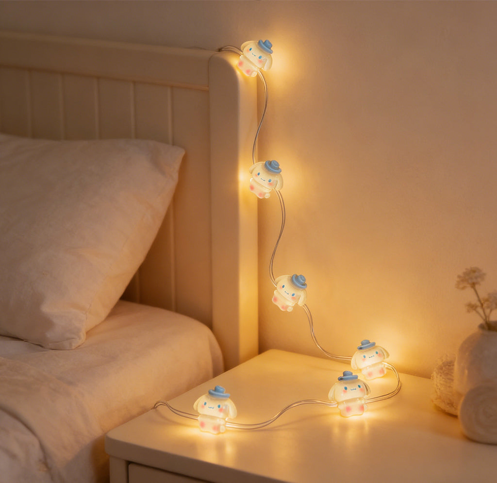 Blue Hat Puppy Fairy Lights