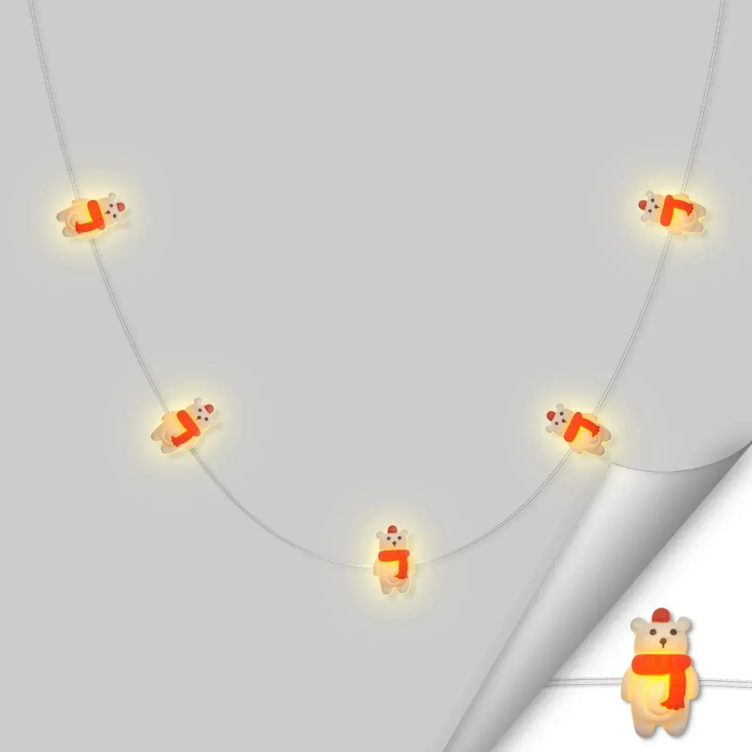 Scarf Bear Fairy Lights - Battery Powered - Jcfyoo Lights