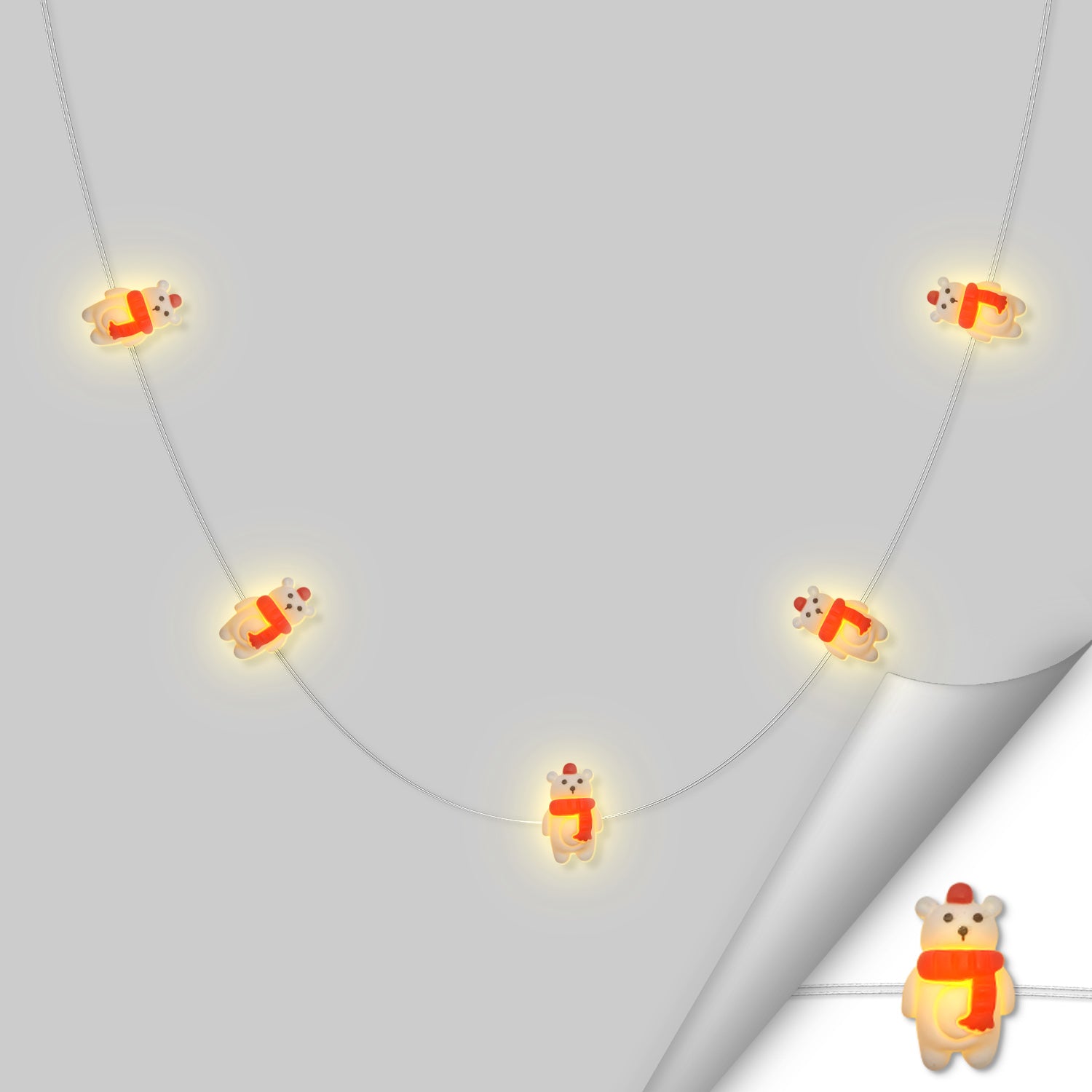 Scarf Bear fairy lights 10FT 30LED battery operated fairy lights