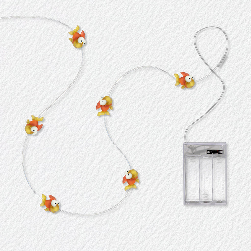 Smiling Fish Fairy Lights with 3AA battery pack option
