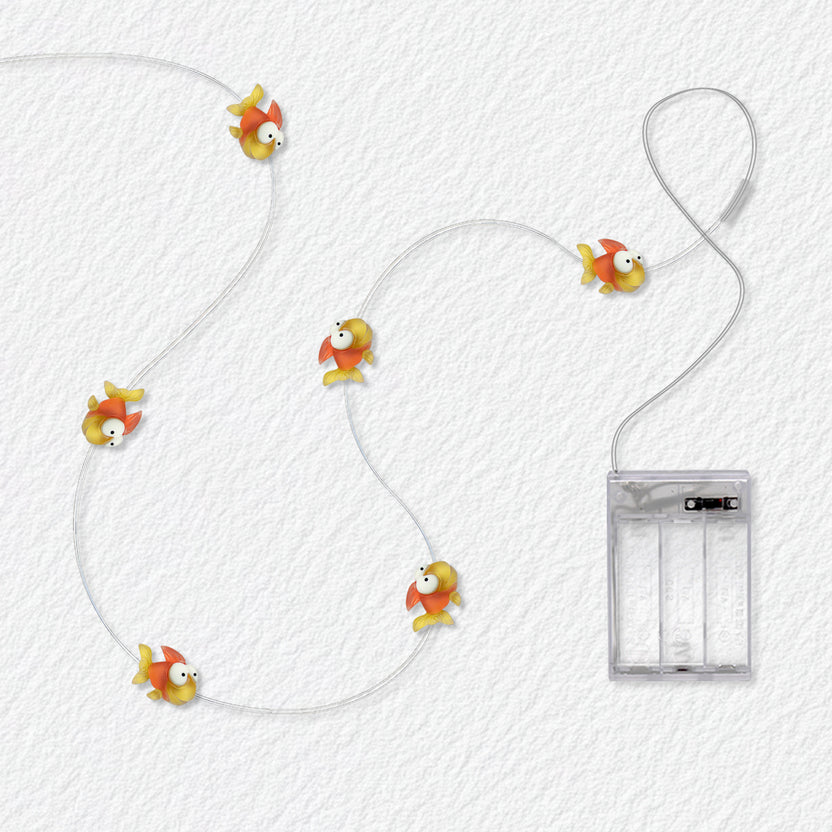 Smiling Fish Fairy Lights with 3AA battery pack option