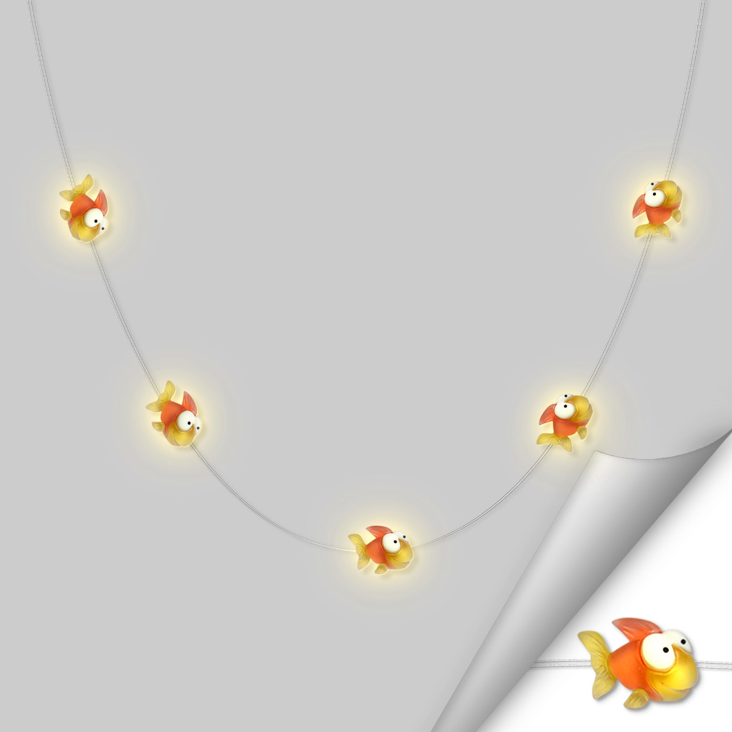Smiling Fish Fairy Lights 10FT 30LED battery operated fairy lights