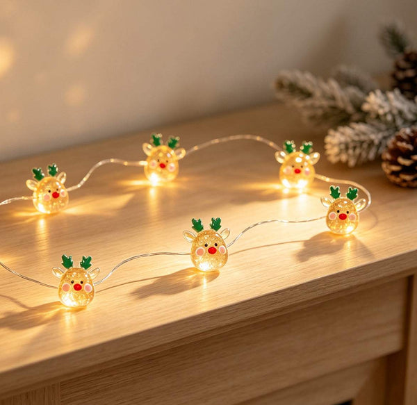 Rudolph Reindeer Fairy Lights 10ft 30 LED