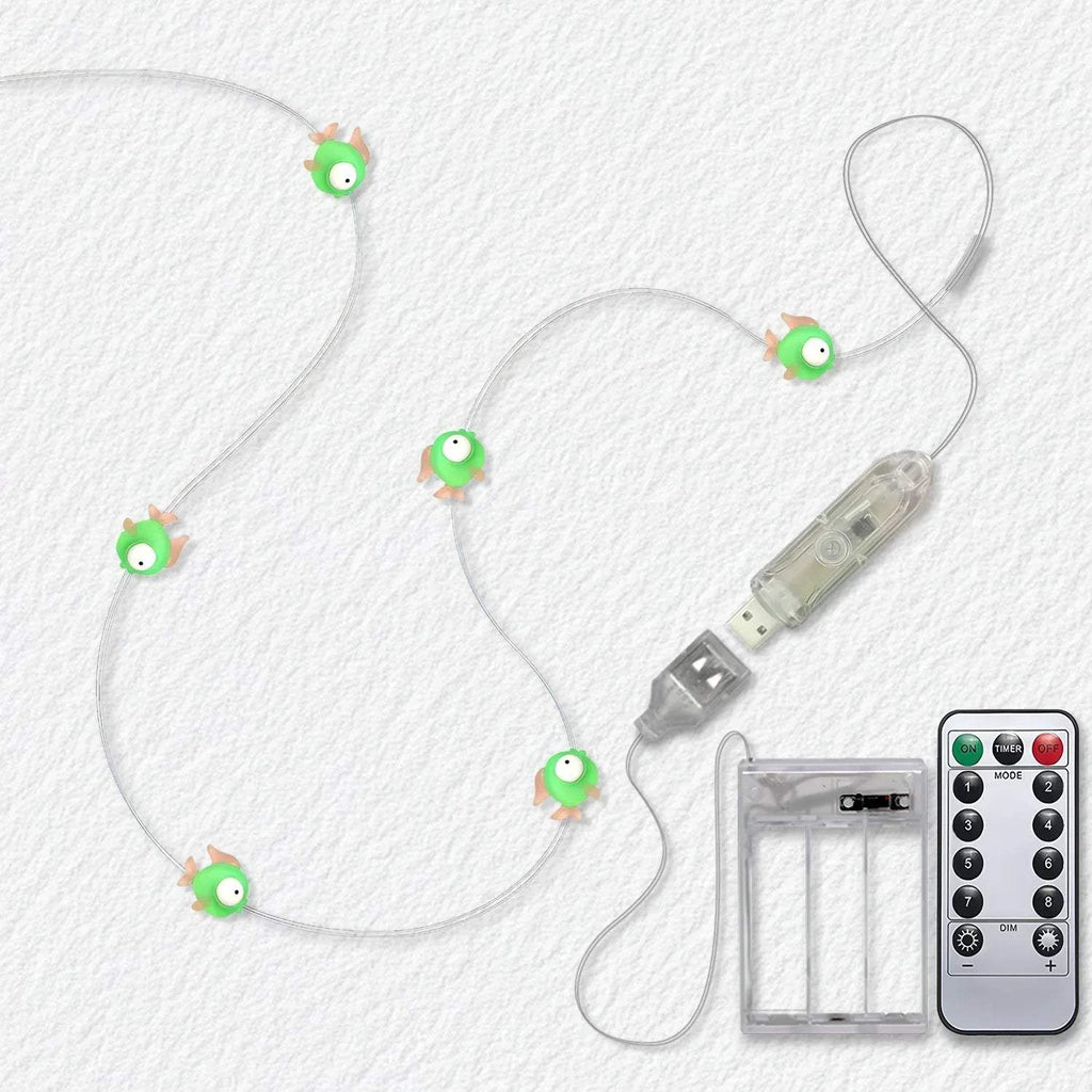 Green Fish Fairy Lights - Battery Powered - Jcfyoo Lights